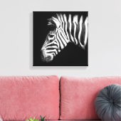 白黒のゼブラ キャンバスプリント (インサイチュ (リビング))
