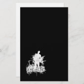 白黒のゾンビのデザイン 便箋 (正面/裏面)