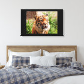 白黒のタイガーキャンバスの印刷 キャンバスプリント (インサイチュ (寝室))