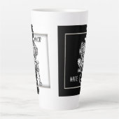 白黒のタイガーコーヒーマグ カフェラテマグ (正面)