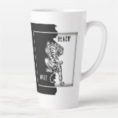 白黒のタイガーコーヒーマグ カフェラテマグ (右)