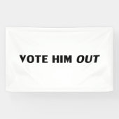 白黒のタイポグラフィで彼を選モダンぶ 横断幕 (横)