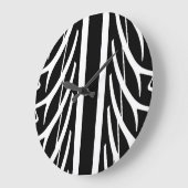 白黒のタイヤパターン ラージ壁時計 (傾斜)