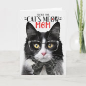 白黒のタキシード猫お母さんの日 シーズンカード (正面)