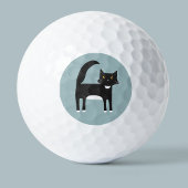 白黒のタキシード猫ゴルフボール ゴルフボール