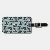 白黒のタキシード猫名前をカスタムする ラゲッジタグ (正面横)