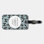 白黒のタキシード猫名前をカスタムする ラゲッジタグ (裏面横)