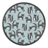白黒のタキシード猫 アイスホッケーパック (正面)