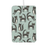 白黒のタキシード猫 カーエアーフレッシュナー (正面)