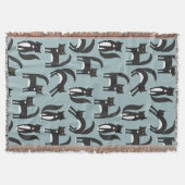 白黒のタキシード猫 スローブランケット (正面)