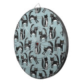 白黒のタキシード猫 ダーツボード (正面右)