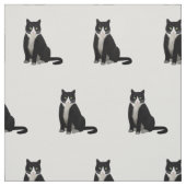 白黒のタキシード猫 ファブリック (見本)