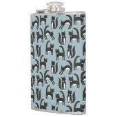 白黒のタキシード猫 フラスク (左)