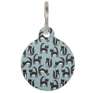 白黒のタキシード猫 ペット　ネームタグ