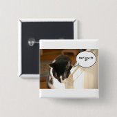 白黒のタキシード猫 缶バッジ (正面&裏面)