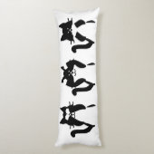 白黒のタキシード猫 | 3つの猫ちゃん ボディピロー (裏面 (縦))