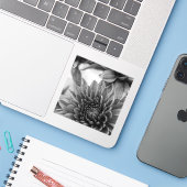 白黒のタム シール (ノートパソコンとiPhone)