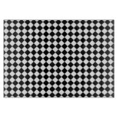 白黒のダイヤモンドのチェッカー カッティングボード (正面)