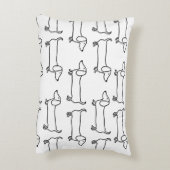 白黒のダックスフント アクセントクッション (裏面(縦))