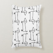 白黒のダックスフント アクセントクッション (正面(垂直))