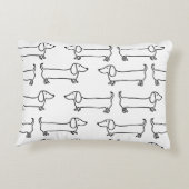 白黒のダックスフント アクセントクッション (裏面)