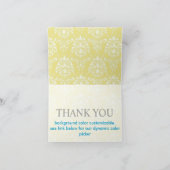 白黒のダマスクありがとうノートカード サンキューカード (内部)