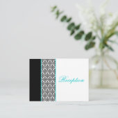 白黒のダマスクとアクアエンクロージャカード エンクロージャーカード (スタンド正面)