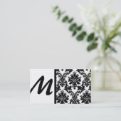 白黒のダマスクの名刺 名刺 (スタンド正面)