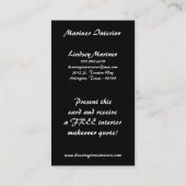 白黒のダマスクの名刺 名刺 (裏面)