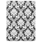 白黒のダマスクデザイン クリップボード (裏面)