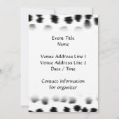 白黒のダルマティアンのプリントパターン。 招待状 (裏面)