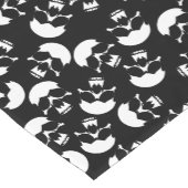 白黒のダークエステティックスカルパターン ショートテーブルランナー (コーナー)