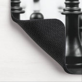 白黒のチェスのタイポグラフィ マウスパッド (コーナー)