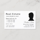 白黒のチェスモダン盤と写カッコいい真 名刺 (裏面)