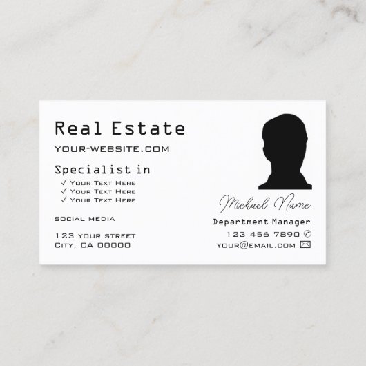 白黒のチェスモダン盤と写カッコいい真 名刺 (裏面)