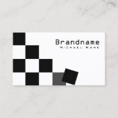 白黒のチェスモダン盤と写カッコいい真 名刺 (正面)