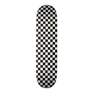 白黒のチェックラシックカーボード スケートボード