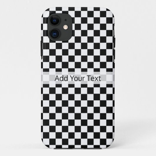 白黒のチェックラシックカーボード Case-Mate iPhoneケース (裏面)