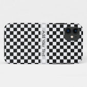 白黒のチェックラシックカーボード Case-Mate iPhoneケース (裏面(横))