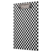 白黒のチェックラシックカーボード(STaylor) クリップボード (左)