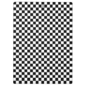 白黒のチェックラシックカーボード(STaylor) クリップボード (裏面)