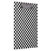 白黒のチェックラシックカーボード(STaylor) クリップボード (右)