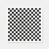 白黒のチェックラシックカーボード(STaylor) スタンダードカクテルナプキン (正面)