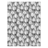 白黒のチューリップ テーブルクロス (正面)