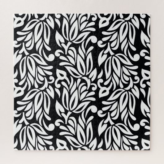 白黒のテキスタイル。 ジグソーパズル (縦)