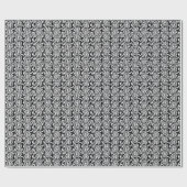 白黒のテキスタイル。 ラッピングペーパー (フラット)