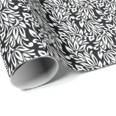 白黒のテキスタイル。 ラッピングペーパー (ロールコーナー)