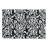 白黒のテキスタイル。 枕カバー (裏面)