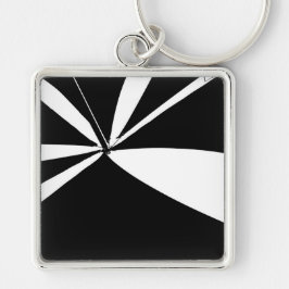 白黒のテント キーホルダー