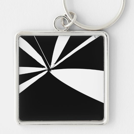 白黒のテント キーホルダー (正面)